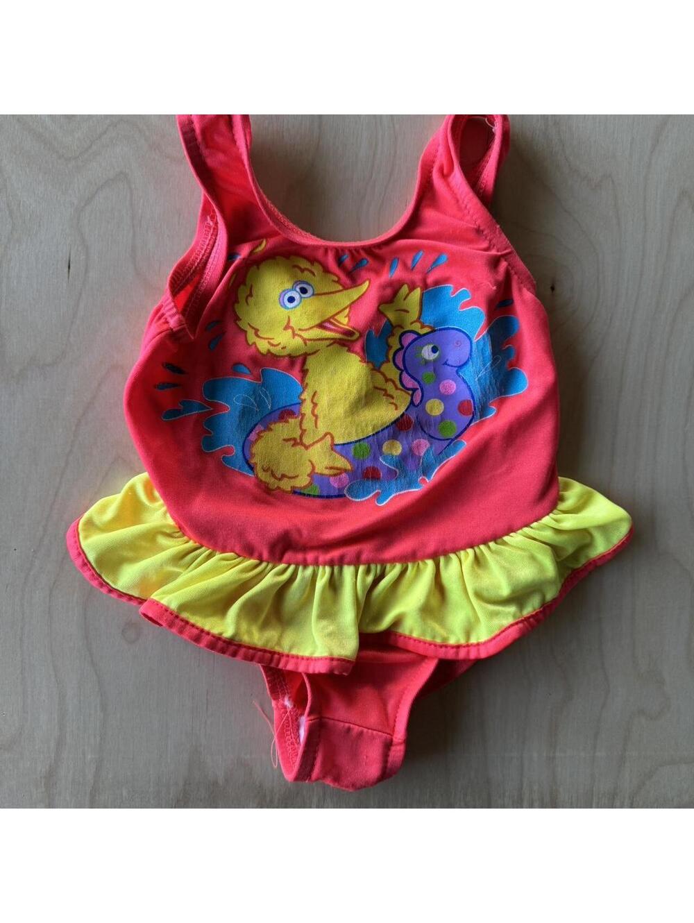 Sesame Street Baby Girl Big Bird Swimsuit-one-piece